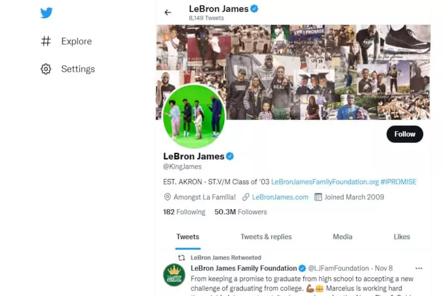 Lebron James Twitter