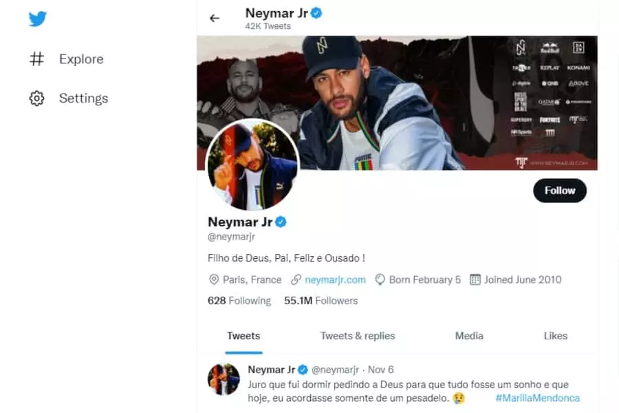 Neymar jr Twitter