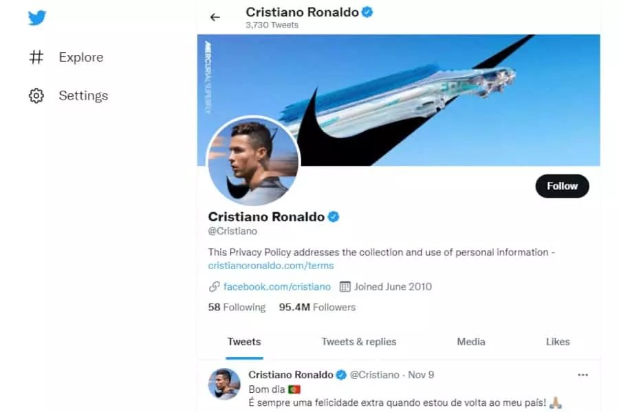 Ronaldo Twitter