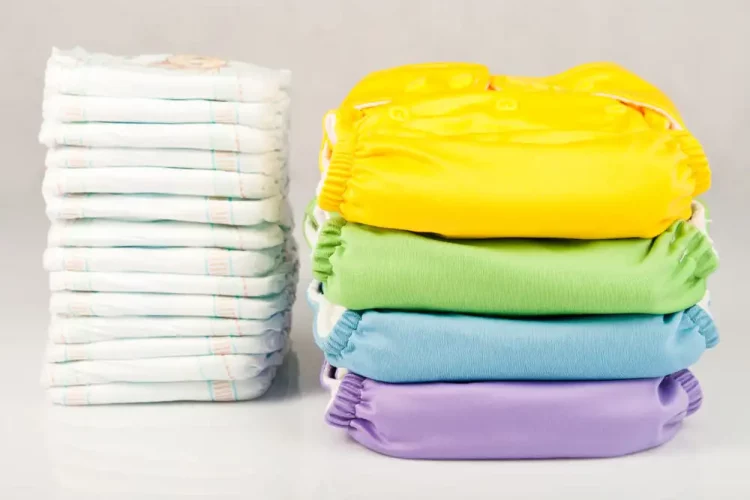 pile of natural diapers