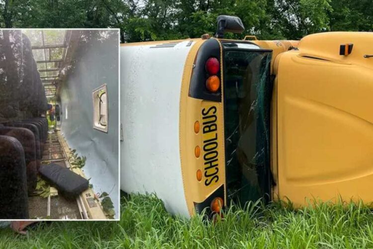 Kentucky School Bus Overturns With 23 Students Onboard; No Serious Injuries Reported