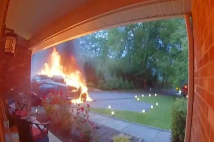 Maryland Family's SUV Ignites in Flames While They Slept