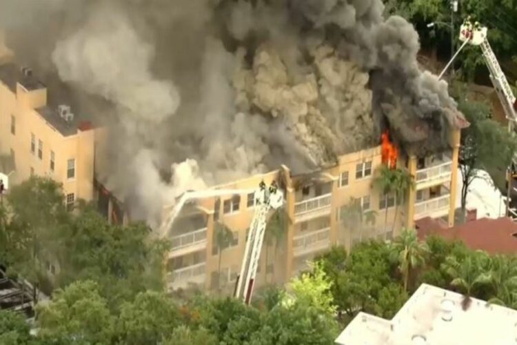 Firefighters Combat Miami Apartment Blaze Following Discovery of Gunshot Victim