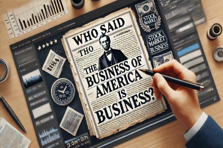 Who Said The Business Of America Is Business
